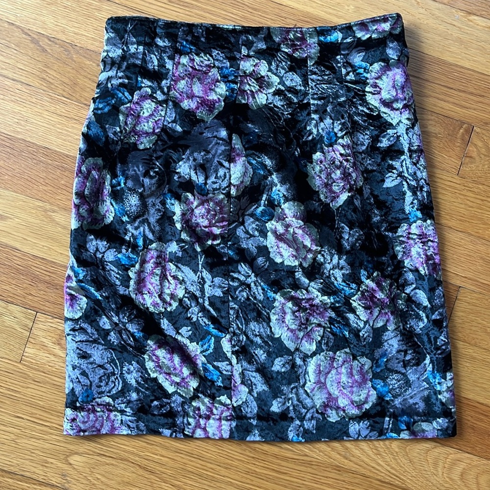 Vintage Contempo Casuals Velvet Skirt